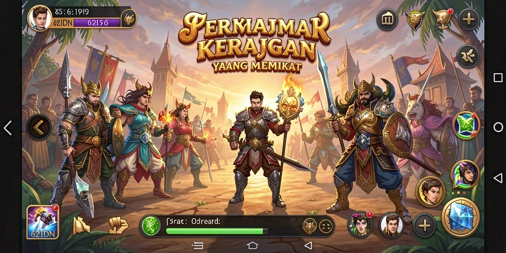 Tampilan gameplay menawan dari 62IDN yang penuh strategi.