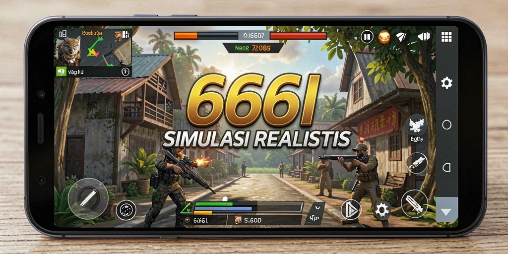 Tampilan gameplay yang menarik dalam simulasi 666I.