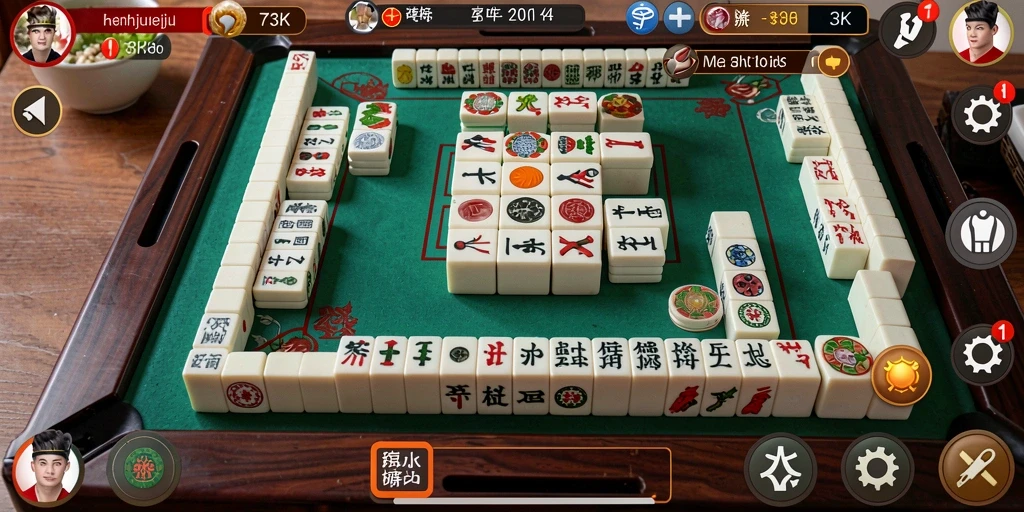Tampilan gameplay Mahjong yang menarik dan menantang di 73K.