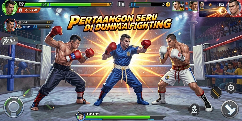 Tampilan screenshot <strong>77RP</strong> menampilkan aksi pertarungan yang mendebarkan.