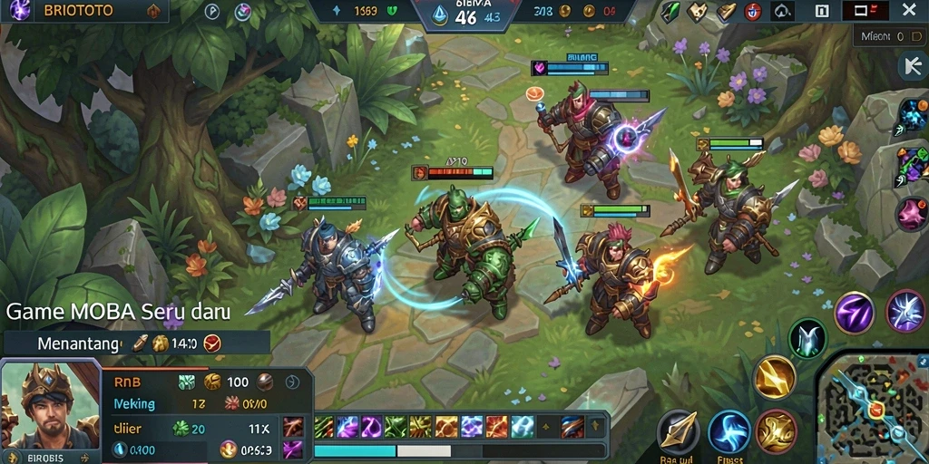Tampilan gameplay seru dan penuh aksi di BRIOTOTO.