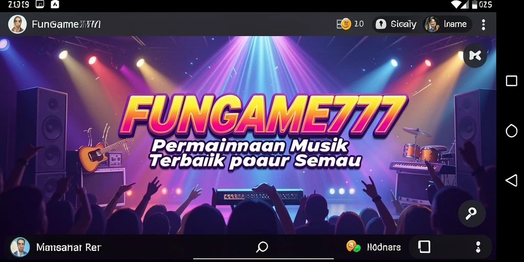 Tampilan gameplay <strong>FUNGAME777</strong> yang menakjubkan dengan berbagai pilihan lagu.