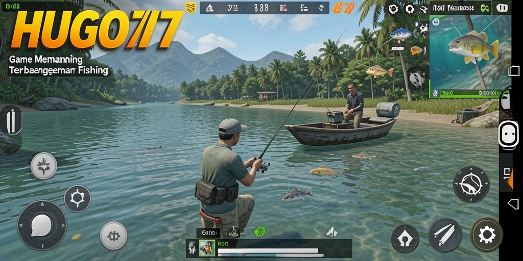 Tangkapan ikan besar dalam gameplay HUGO77 yang seru.