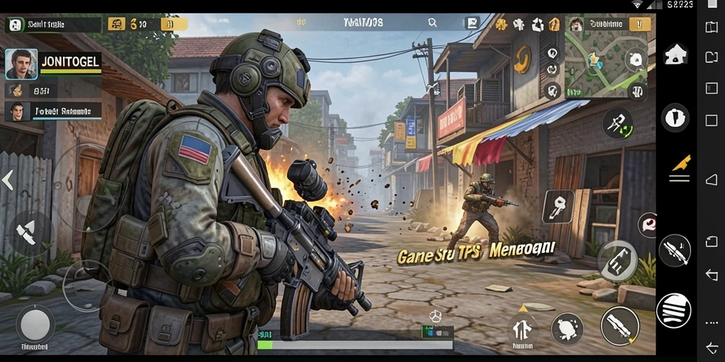 Tampilan gameplay seru dari JONITOGEL, menunjukkan aksi penuh ketegangan.