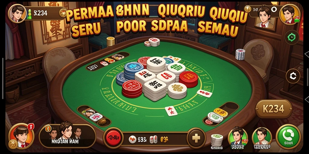 Tampilan gameplay QiuQiu yang seru dan interaktif.