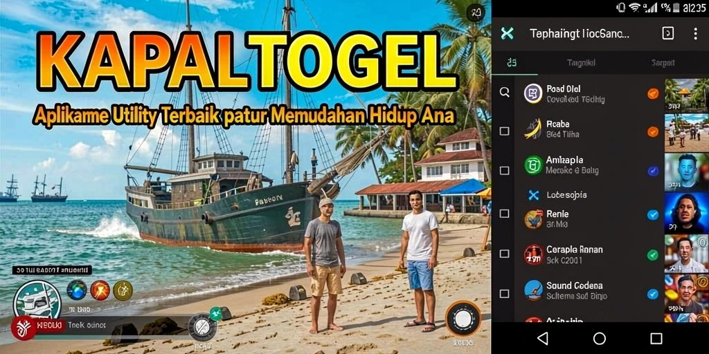 Tampilan utama KAPALTOGEL dengan berbagai fitur Utility.