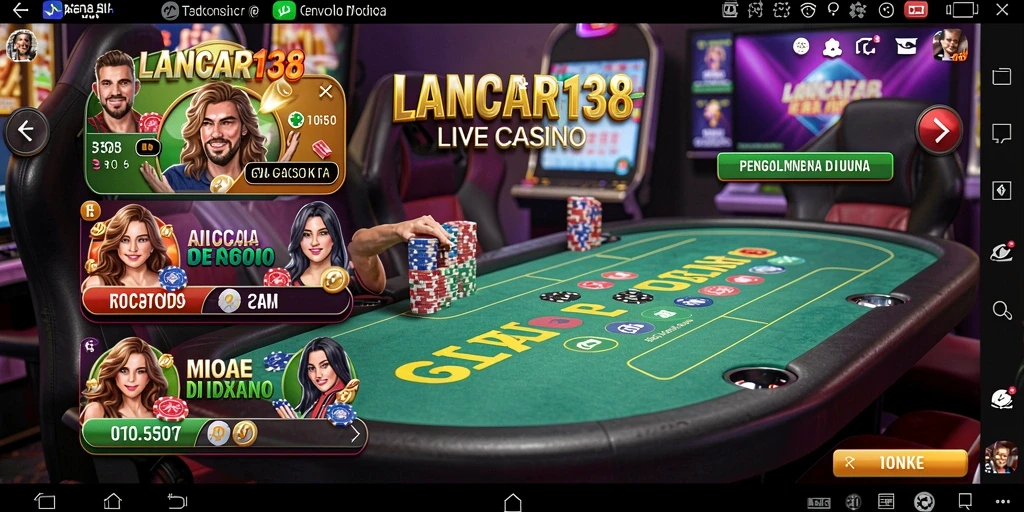 Tampilan menarik gameplay Live Casino di LANCAR138.