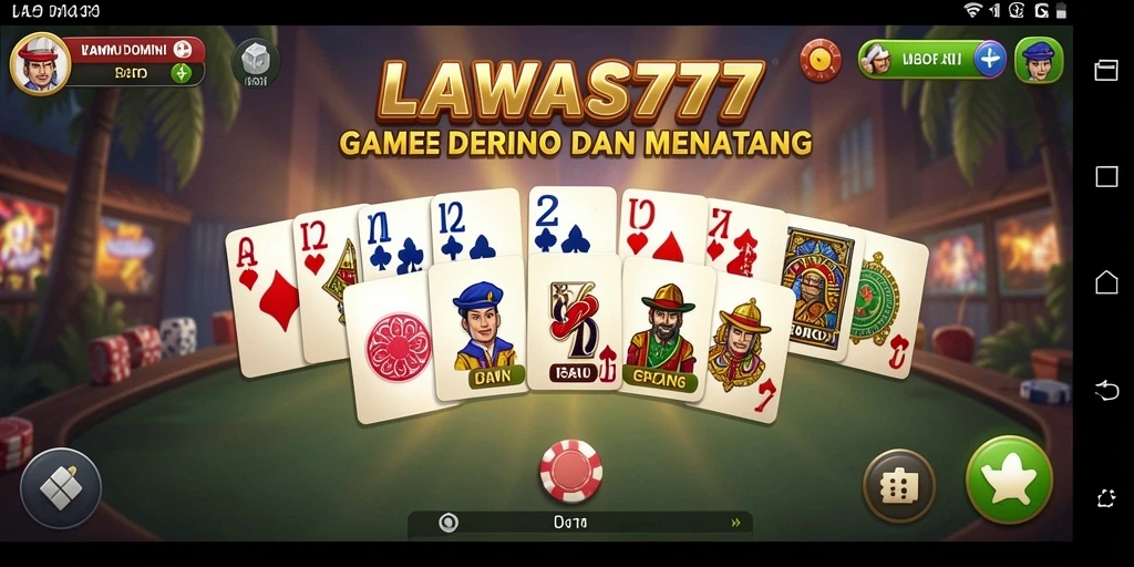 Tampilan gameplay seru dalam LAWAS777 dengan Domino klasik.