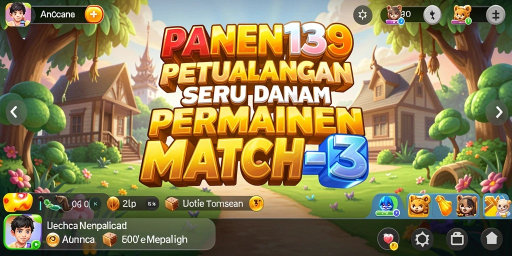 Tangkapan layar gameplay PANEN138 menampilkan aksi mencocokkan elemen seru.