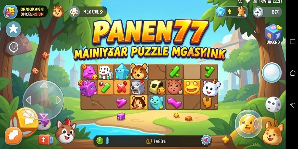 Tampilan gameplay menarik dan penuh warna di PANEN77.