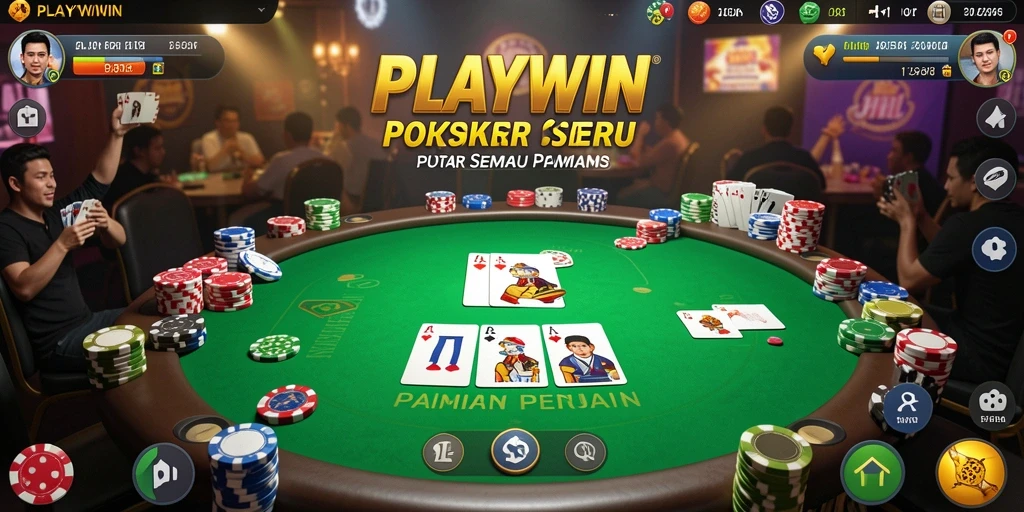 Tampilan gameplay Poker luar biasa di aplikasi PLAYWIN.