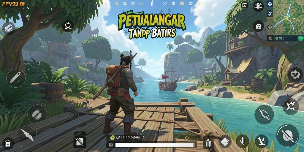 Screenshot PPV99 menampilkan petualangan menakjubkan di dunia terbuka.