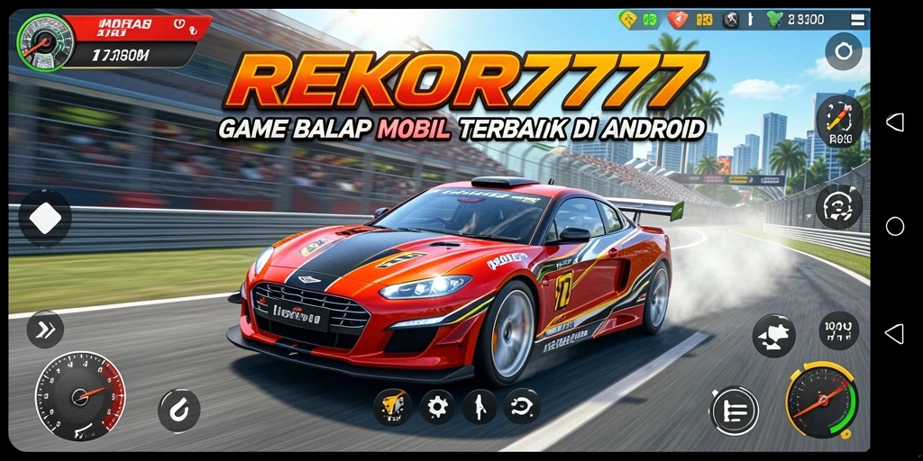Tampilan gameplay balap yang menegangkan dalam REKOR777.