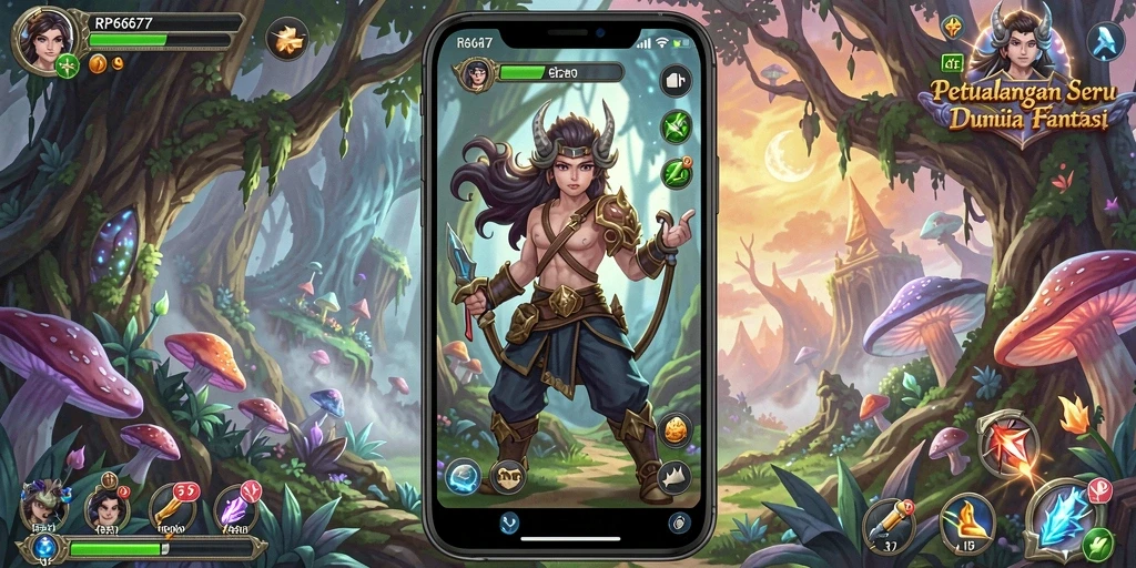 Tangkapan layar menampilkan aksi seru dalam gameplay RP6677.