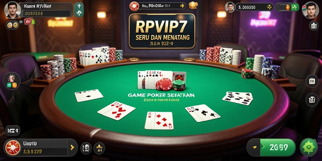 Tampilan utama RPVIP7 menampilkan gameplay poker yang seru.