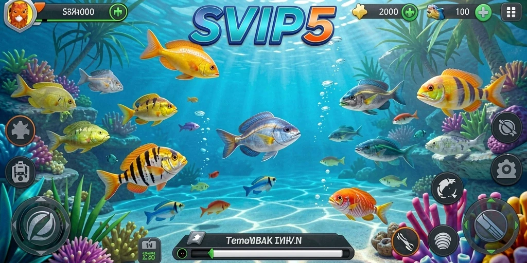 Tampilan aksi menembak ikan yang seru dalam SVIP5.